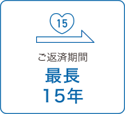 ご返済期間最長15年