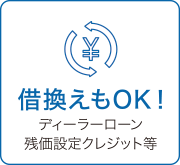 借り換えもOK　ディーラーローン、残価設定クレジット等