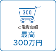 ご融資金額最高300万円